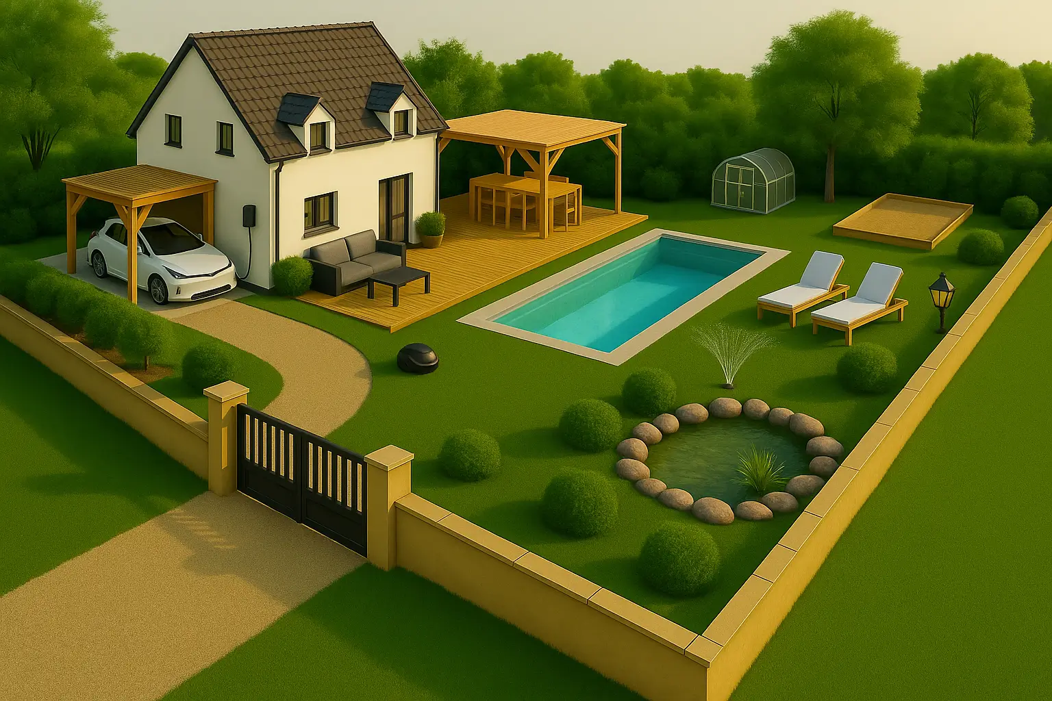 Illustration 3D seve paysage